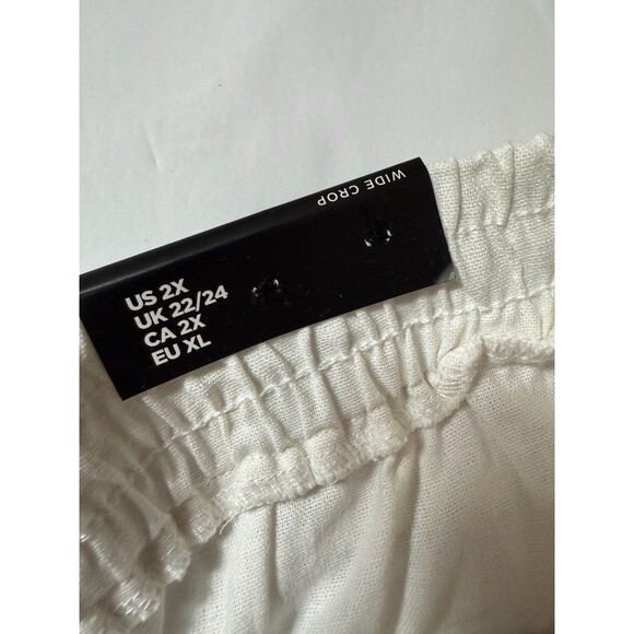 Jones New York Womens Crop Pants With Elastic Waist Band Stretch White Size 2X - Picture 14 of 16